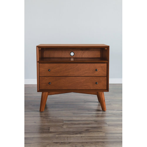 AllModern Williams 2 Drawer Solid Wood Nightstand & Reviews Wayfair